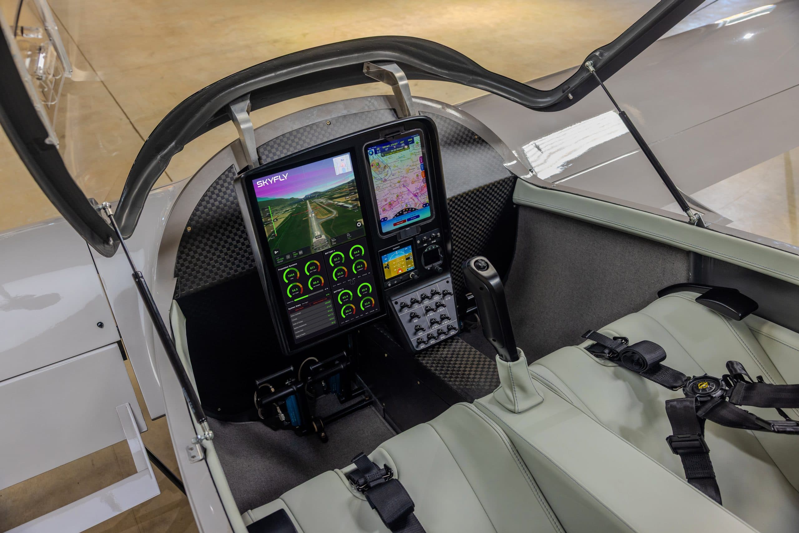 EFS synthetic vision and aircraft monitoring on the cockpit display
